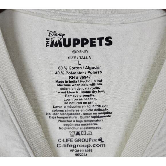 Disney The Muppets T-Shirt Large Green Kermit The Frog Country Roots Graphic Tee - Picture 4 of 12